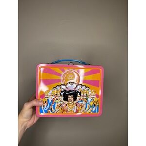 Jimi Hendrix Axis Bold as Love Embossed Metal Lunch Box Aquarius Rock Music Tin